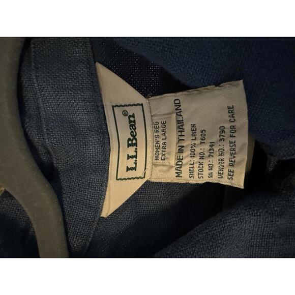 Vintage L.L.Bean Linen Chore Jacket - Women's Reg XL - Picture 6 of 9